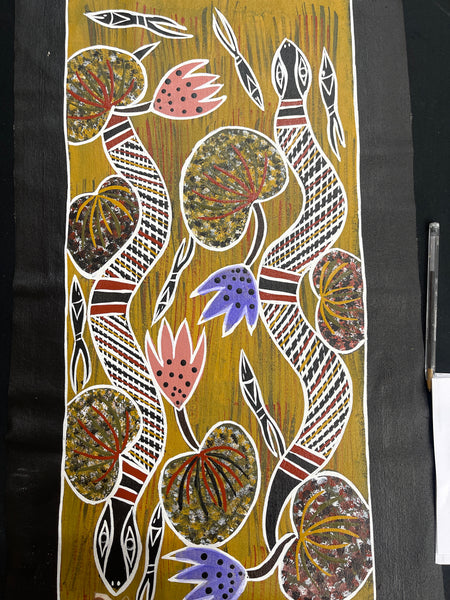 #99 Snake Dreaming - CHRISTINE BURARRWANGA : 56x28cm