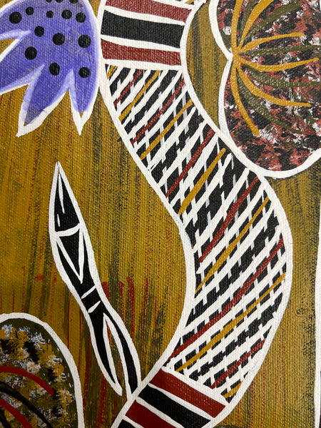 #99 Snake Dreaming - CHRISTINE BURARRWANGA : 56x28cm