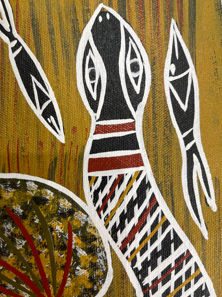 #99 Snake Dreaming - CHRISTINE BURARRWANGA : 56x28cm
