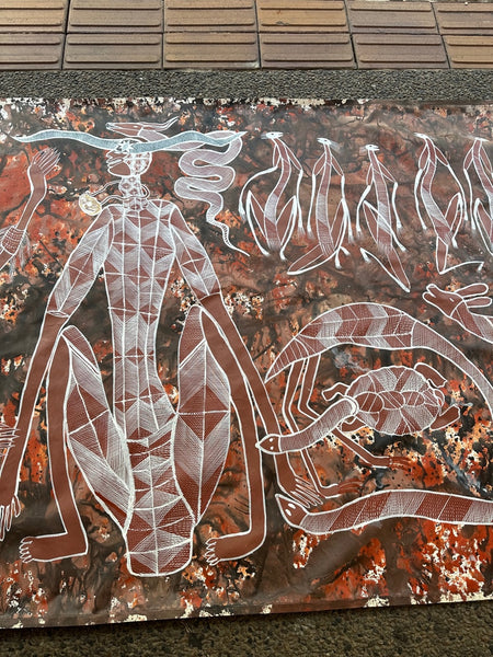 #200 Big Country Dreaming - EDDIE BLITNER : Aboriginal Art : 120x530cm