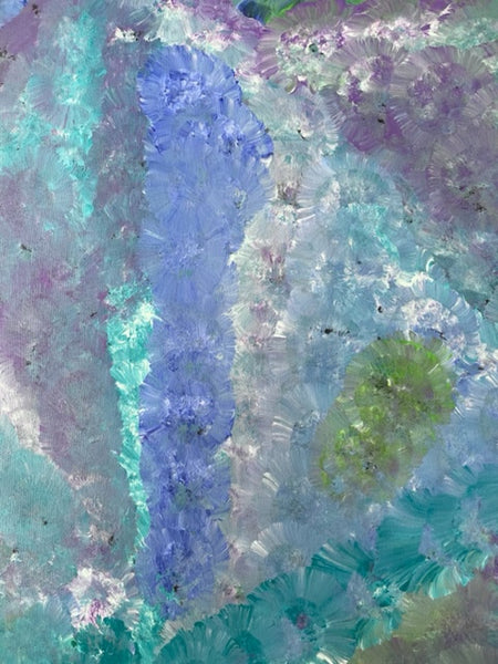 #72 Bush Yam Dreaming - RACHAEL NAMBULA : Aboriginal Art 90x200cm