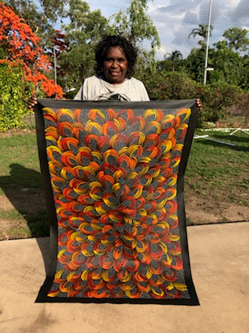 SELINA NUMINA - Aboriginal artist from Utopia N. Central Desert region