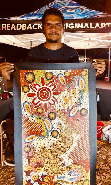 JONATHAN  JAPANANGKA HOCKLEY- Aboriginal Artist from Mt Leibig Central Australia NT