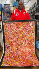 #119 Spinifex Grass (Sunsets)- LOUISE NUMINA : Aboriginal Art: 95x146cm