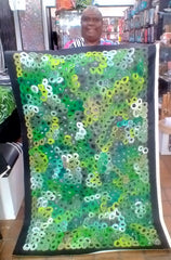 #329 Seeded Bush Melons (Green) - ARTIST: LOUISE NUMINA - 152cm x 95cm