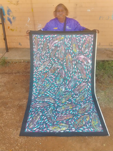 #369 Yam Seed Dreaming Artist: JEDDA PURVIS KNGWARREYE:  155cm x 95cm