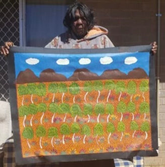 #19 My Grandmothers Country - ARTIST: HELEN RUBUNTJA 93cn x 70cm
