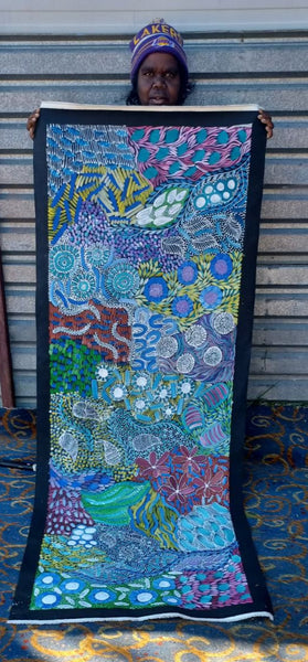 #248 - WOMEN'S CEREMONY (Multi) - Karen Bird Ngale - 71cm x 198cm
