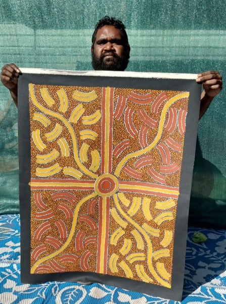 #127 Mulga Seeds & Berries ARTIST: TRISTAN BIRD 73cm x 95cm