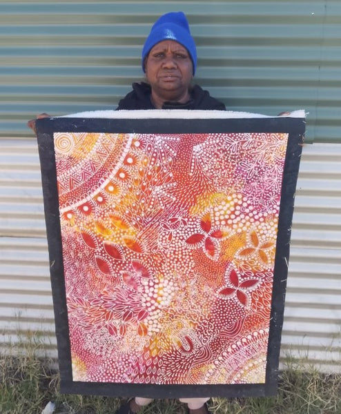 #235 Women's Ceremony Artist: TANYA BIRD MPETYANE Aboriginal Art: 71cm x 93cm