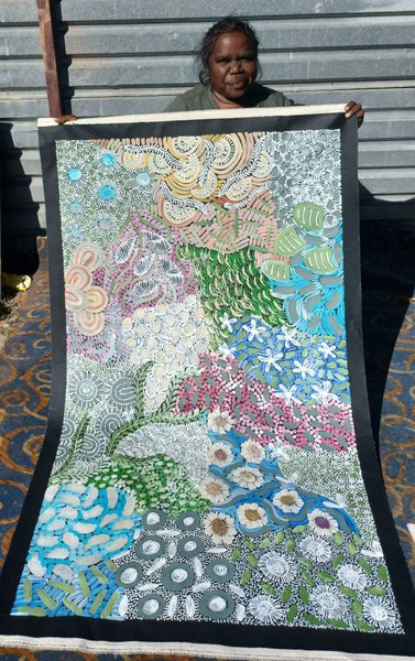 #254 - WOMEN'S CEREMONY (Multi) - Karen Bird Ngale - 90cm x 145cm
