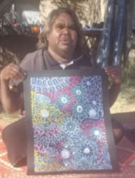 #360 Woman's Ceremony - JESSIE BIRD NGALE  : Aboriginal Art: 38cm x 53cm