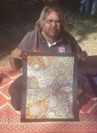 #323 Woman's Ceremony - JESSIE BIRD NGALE  : Aboriginal Art: 39cm x 53cm
