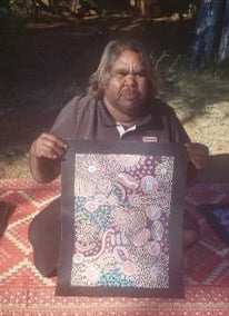 #301 Woman's Ceremony (Pastels) - JESSIE BIRD NGALE  : Aboriginal Art: 35cm x 50cm