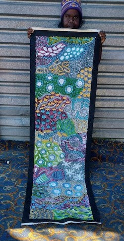 #339 - WOMEN'S CEREMONY (Multi) - Karen Bird Ngale - 55cm x 198cm
