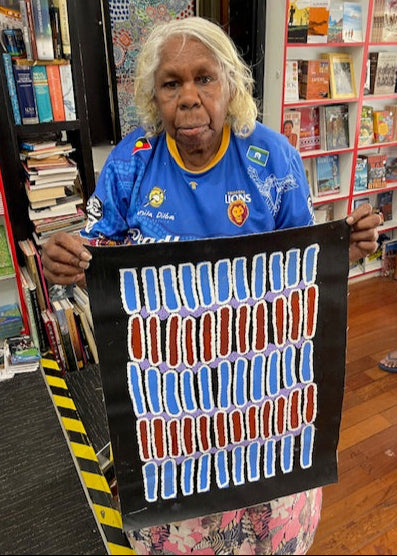 #105 Seeded Bush Yam - BARBARA PANANKA PRICE : Aboriginal Art: 52 x 46cm