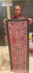 #271 Thorny Devil Lizard (Pink Shades) - CAROLINE NUMINA : Aboriginal Art: 40x131cm