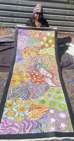 #401 - WOMEN'S CEREMONY (Multi) - Karen Bird Ngale - 70cm x 198cm
