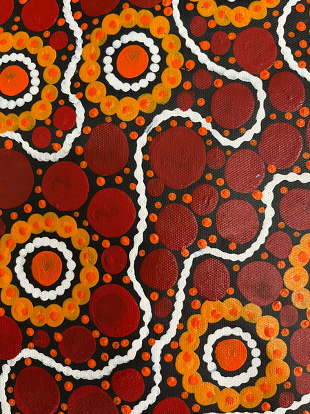 #341 Sacred Water (Rust) - TREPHINA SULTAN THANGUWA :  90cm x 150cm
