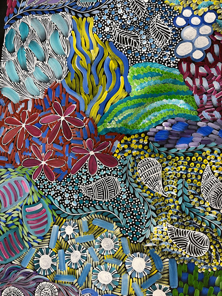 #248 - WOMEN'S CEREMONY (Multi) - Karen Bird Ngale - 71cm x 198cm