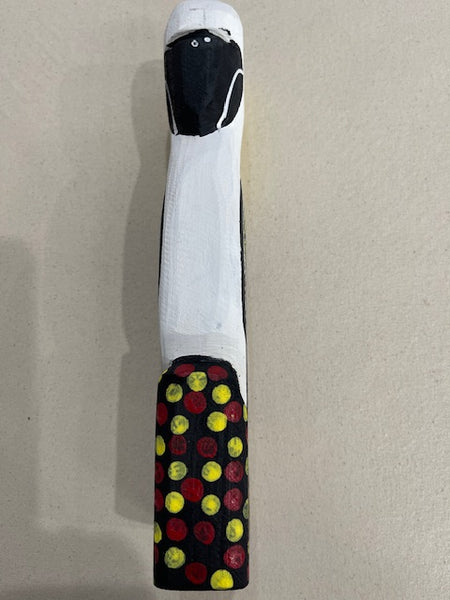 #278 Hand Carved White Cockatoo- KENNY REID: Aboriginal Art: 31x9x5cm