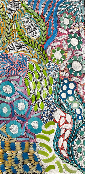 #350 - WOMEN'S CEREMONY (Multi) - Karen Bird Ngale - 49cm x 95cm
