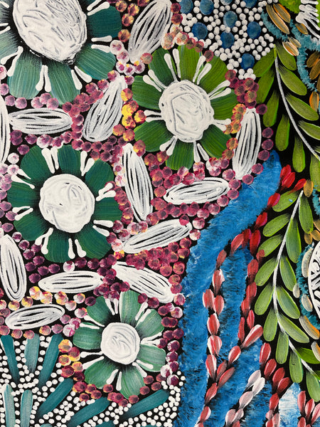 #350 - WOMEN'S CEREMONY (Multi) - Karen Bird Ngale - 49cm x 95cm