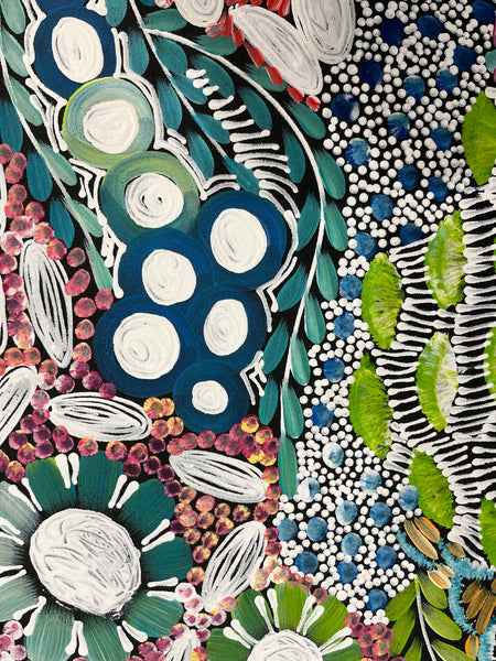 #350 - WOMEN'S CEREMONY (Multi) - Karen Bird Ngale - 49cm x 95cm
