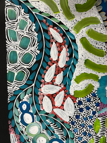 #350 - WOMEN'S CEREMONY (Multi) - Karen Bird Ngale - 49cm x 95cm