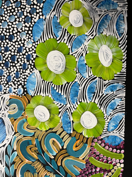 #378 - WOMEN'S CEREMONY (Multi) - Karen Bird Ngale - 47cm x 94cm