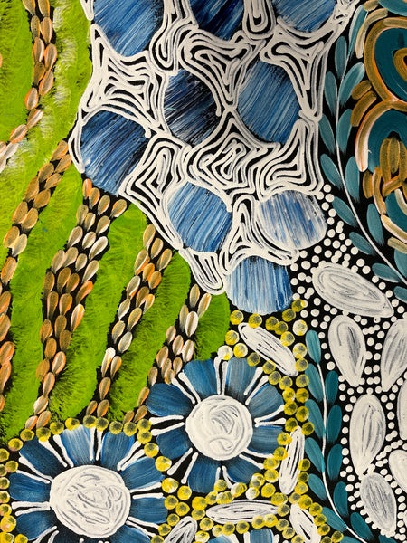 #378 - WOMEN'S CEREMONY (Multi) - Karen Bird Ngale - 47cm x 94cm