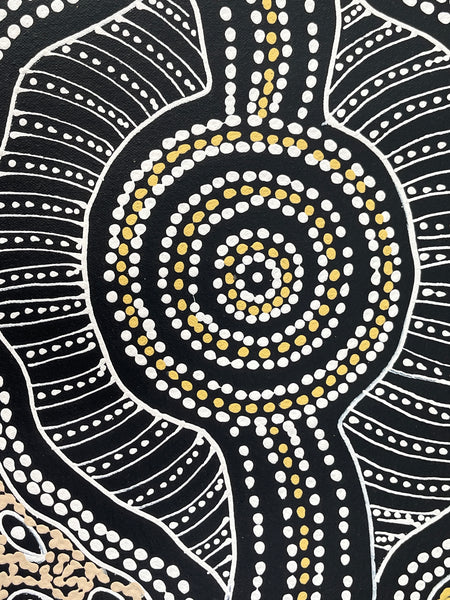 #247 Emu Dreaming (Earth) - SHARON NUMINA : Aboriginal Art: 50x200cm