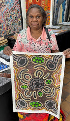 #386 Women's Ceremony (Earth) - CAROLINE NUMINA : Aboriginal Art:  41cm x 56cm