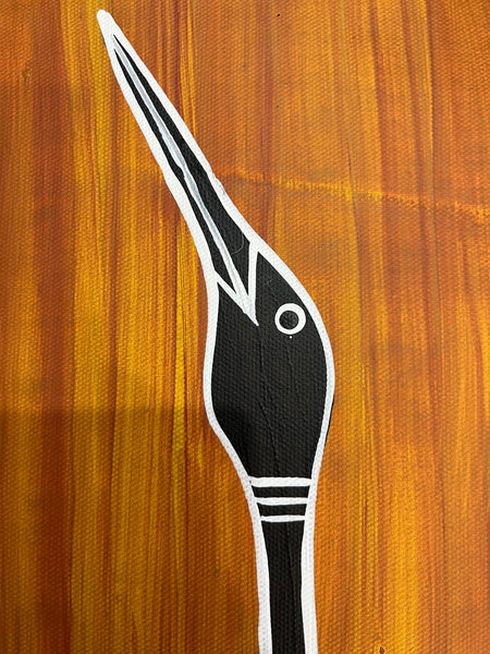 #347 Brolga Dreaming  - CHRISTINE BURARRWANGA : 65 x 41cm