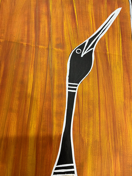 #347 Brolga Dreaming  - CHRISTINE BURARRWANGA : 65 x 41cm