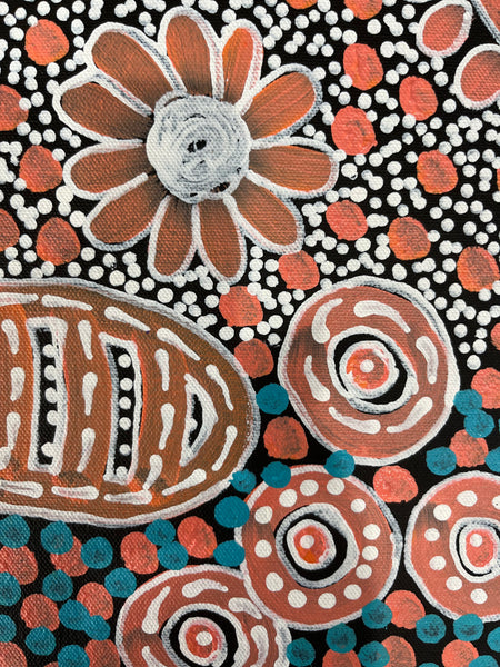 #301 Woman's Ceremony (Pastels) - JESSIE BIRD NGALE  : Aboriginal Art: 35cm x 50cm