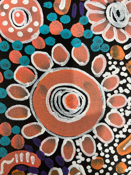 #301 Woman's Ceremony (Pastels) - JESSIE BIRD NGALE  : Aboriginal Art: 35cm x 50cm