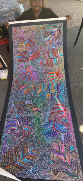 #353 Yam Seed Dreaming Artist: JEDDA PURVIS KNGWARREYE:  200cm x 91cm