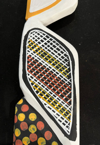 #242 Pelican  - KENNY REID Aboriginal Art:  32cm x 9cm x 5cm