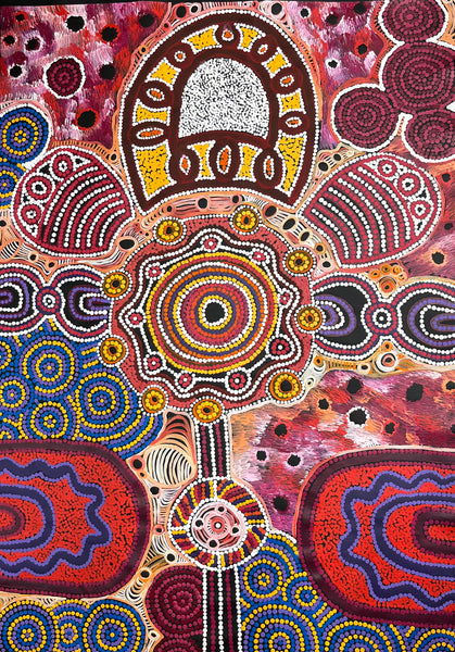 #44 Minyma Malilu Dreaming - DALMISHA KEN Desert Art:  96cm x 137cm