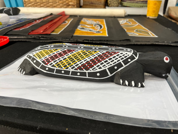 #145 Turtle Carvings - KENNY REID: Aboriginal Art: 28 x 9 x 5cm
