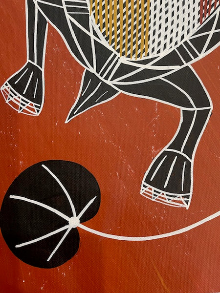 #55 Turtle Dreaming - JIMI SPRATT YUKARN: Aboriginal Art 74cm x 44cm