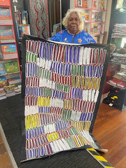 #389 Seeded Bush Yam - BARBARA PANANKA PRICE : Aboriginal Art: 90 x 150cm