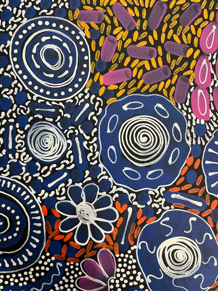 #269 Woman's Ceremony - JESSIE BIRD NGALE  : Aboriginal Art: 39cm x 53cm