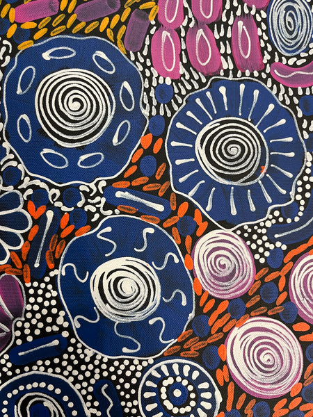 #269 Woman's Ceremony - JESSIE BIRD NGALE  : Aboriginal Art: 39cm x 53cm