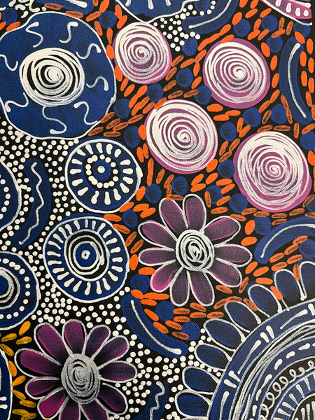 #269 Woman's Ceremony - JESSIE BIRD NGALE  : Aboriginal Art: 39cm x 53cm