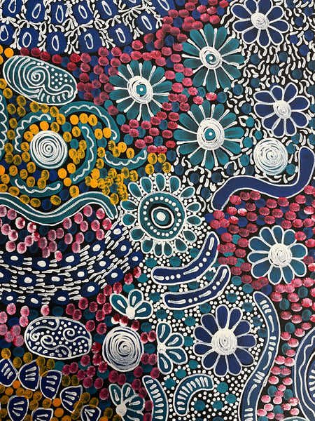 #360 Woman's Ceremony - JESSIE BIRD NGALE  : Aboriginal Art: 38cm x 53cm