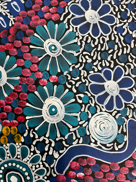 #360 Woman's Ceremony - JESSIE BIRD NGALE  : Aboriginal Art: 38cm x 53cm