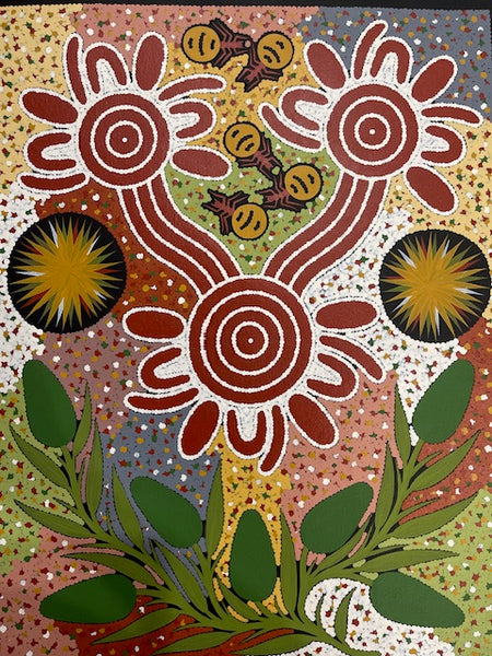 #140 Honey Ant Dreaming - JONATHAN HOCKLEY - Aboriginal Art: 48cm x 63cm