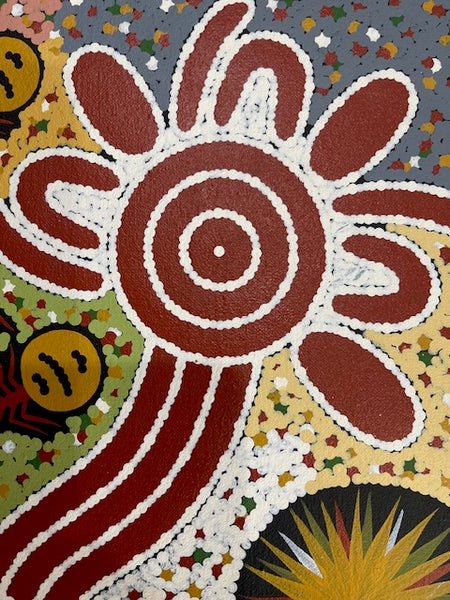 #140 Honey Ant Dreaming - JONATHAN HOCKLEY - Aboriginal Art: 48cm x 63cm